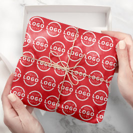 Papel De Seda Vermelho da marca do logotipo comercial personaliz