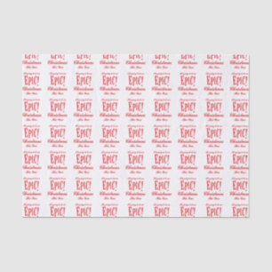 Papel De Seda Vermelho e branco épicos engraçados do Natal