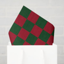 Vermelho e Verde Clássico Natal Xadrez Impressão