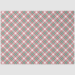 Papel De Seda Vermelho e Xadrez Verde Modernos brilham no Natal