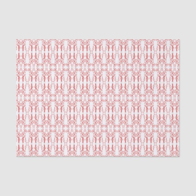 Papel De Seda Vermelho floral chique no esboço da flor da (Frente )