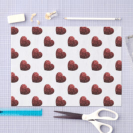 Papel De Seda Vermelho Glamour Glitter brilho padrão de coração