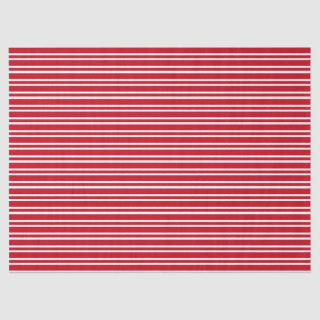 Papel De Seda Vermelho Striped (Frente )