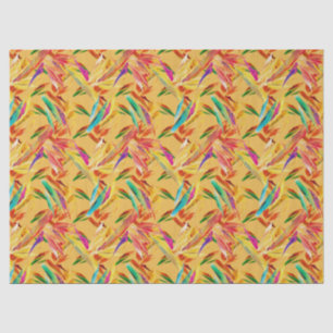 Papel De Seda Vermelho Verde Azul Roxo Abstrato Floral Art Déco