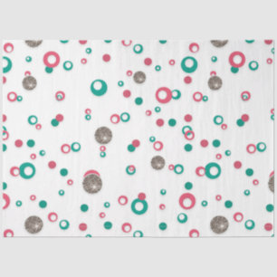 Papel De Seda Vermelhos Vermelhos Vermelhos Retro Natal Polka Po
