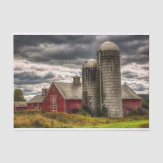 Papel De Seda Vermont Red Barns e Silos