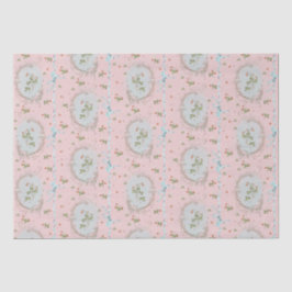 Papel De Seda Versalhes Strawberrys e Fitas Rosa