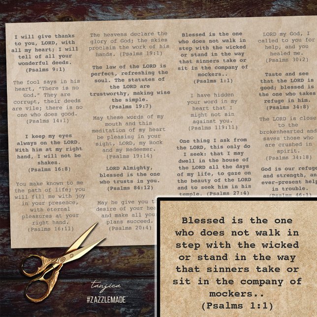 Papel De Seda Versos do salmo da Bíblia da Máquina de Digitaliza (Criador carregado)