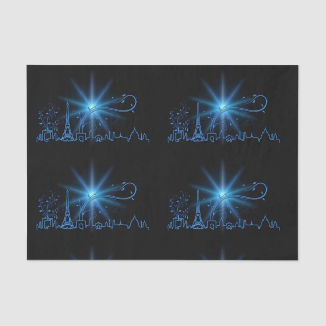 Papel De Seda Véspera de Ano Novo em Paris (Frente )