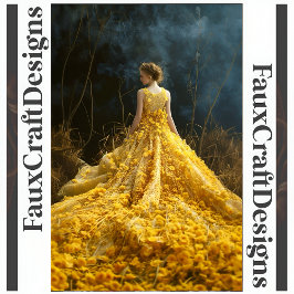 Papel De Seda Vestido Amarelo Avant-garde Vestido Esquerdo Deslo