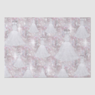 Papel De Seda Vestido de Noiva de Chuva de Presente Luzes Brilha