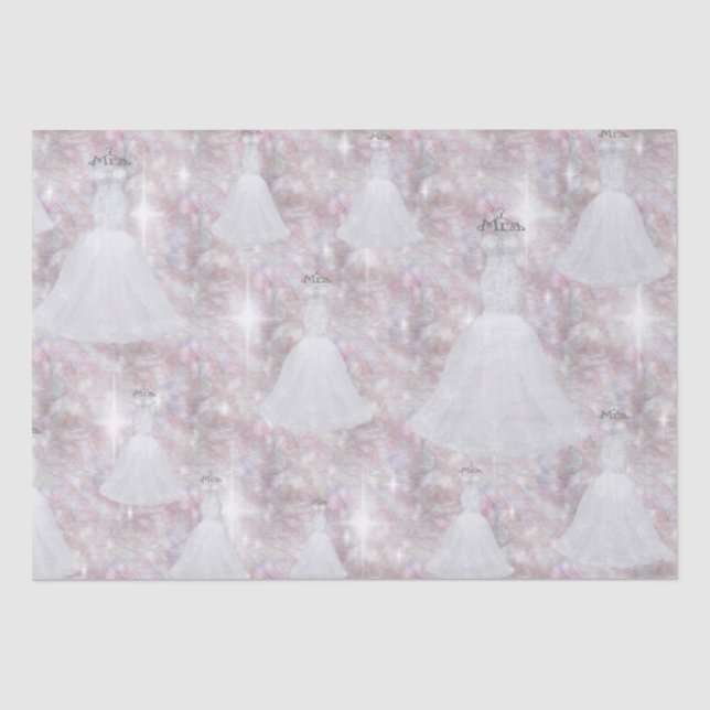 Papel De Seda Vestido de Noiva de Chuva de Presente Luzes Brilha (Frente )