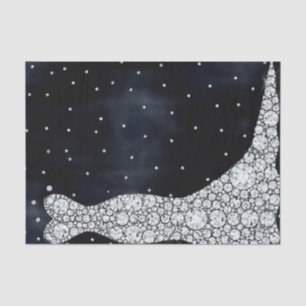 Papel De Seda Vestido de Noiva Diamante Moderno Chuveiro Azul