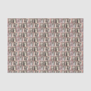 Papel De Seda Vestido de Noiva Vintage Noiva e Noivo Rosa Empoei