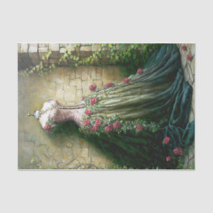 Papel De Seda Vestido do jardim, cor-de-rosa