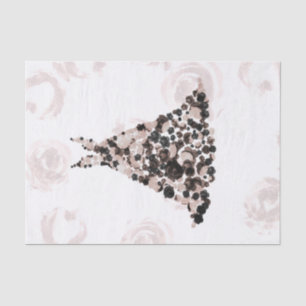 Papel De Seda Vestido Rosa Floral Preto Classe Encontro de Noiva