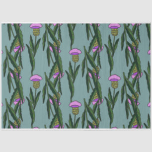 Papel De Seda Vetor de Padrão Botânico Floral Sem Costura