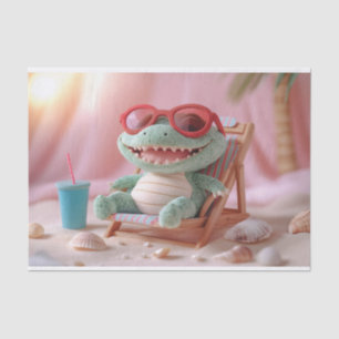 Papel De Seda Víblias de Verão: Crocodilo Chillin' Plush em Féri
