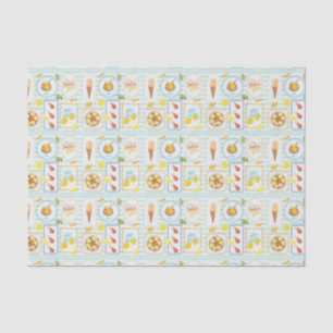 Papel De Seda Vibrações de Verão Mediterrâneo