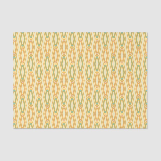 Papel De Seda Vibrant geometric pattern with hexagonal shapes  (Frente )