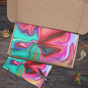 Papel De Seda Vibrant Modern Marble Watercolor Personalize