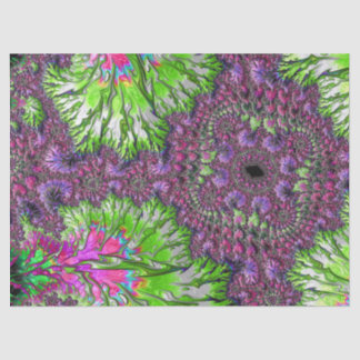 Papel De Seda Vibrante Neon Colorful Trippy Groovy Arte Fractal