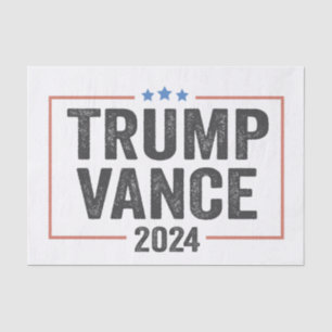 Papel De Seda Vice-Presidente Trump Vance 2024 Presidente Eleiçã