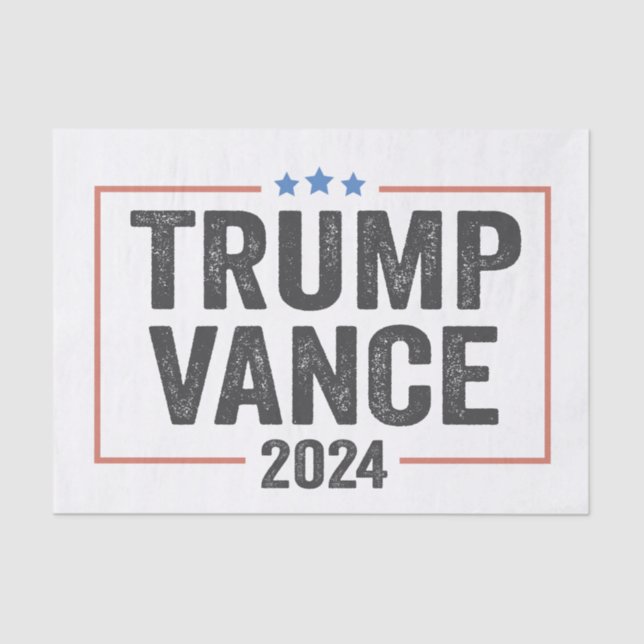 Papel De Seda Vice-Presidente Trump Vance 2024 Presidente Eleiçã (Frente )