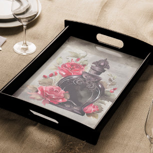 Papel De Seda Victorian Boudoir Frasco De Perfume Antigo Com R