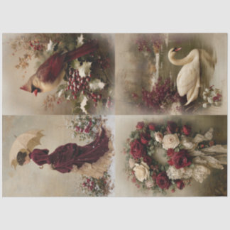 Papel De Seda Victorian Christmas 4-in-1 Decoupage Combo