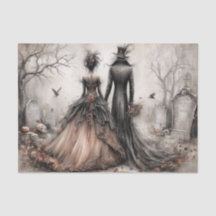 Victorian Gothic Couple Decoupage