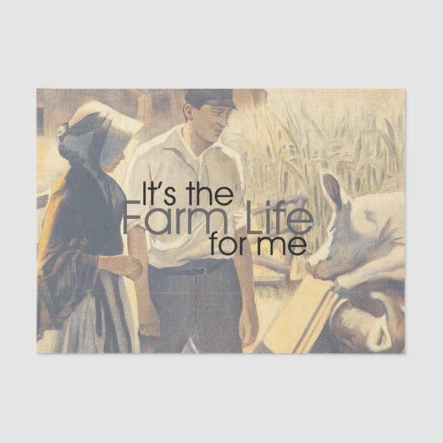 Papel De Seda Vida da Fazenda TEE (Frente )