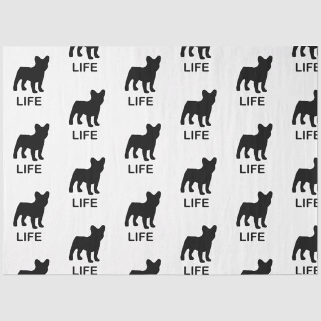 Papel De Seda vida de buldogue francês (Frente )