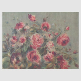 Papel De Seda Vida estática: Rosas por Renoir