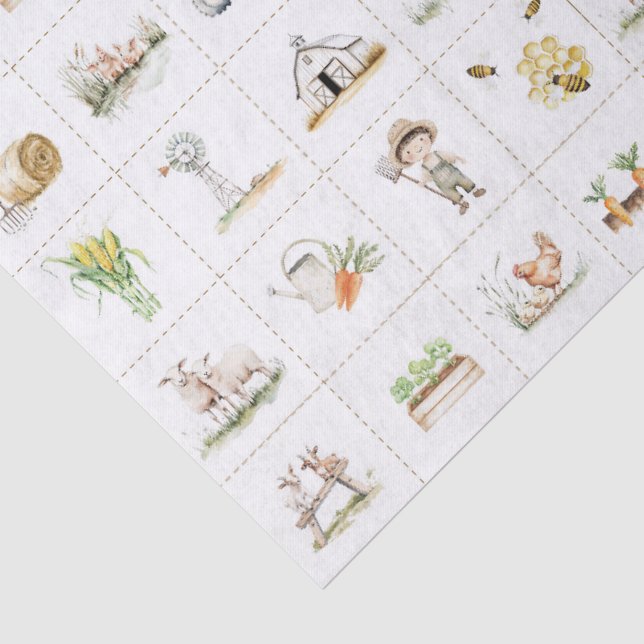 Papel De Seda Vida rural na fazenda (Detalhes)