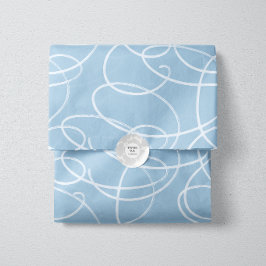 Papel De Seda Videira Giratória Abstrata | Arte de Linha Azul El