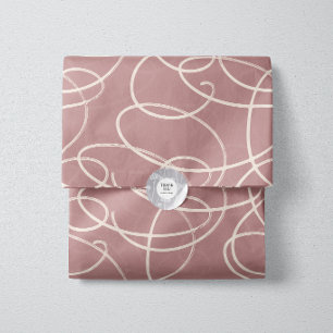 Papel De Seda Videira Giratória Abstrata Arte de Linha Rosa El