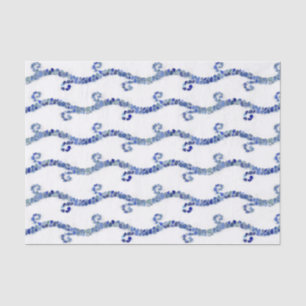 Papel De Seda Vidro do mar - ondas do azul