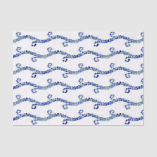 Papel De Seda Vidro do mar - ondas do azul