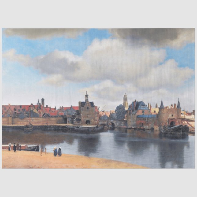 Papel De Seda View of Delft, Johannes Vermeer, 1659-1660 (Frente )