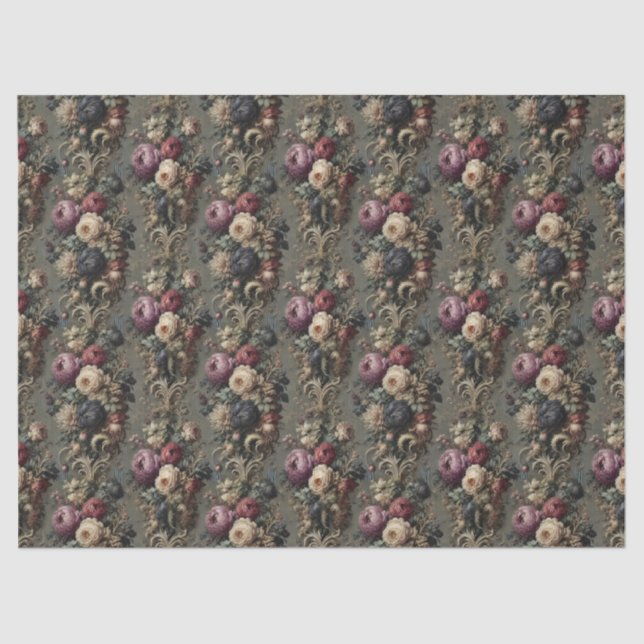 Papel De Seda Vigília Selvagem - Floral Gótico (Frente )