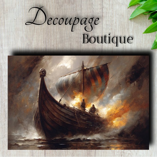 Papel De Seda Vikking Voyage Decoupage (Viking Voyage Decoupage)
