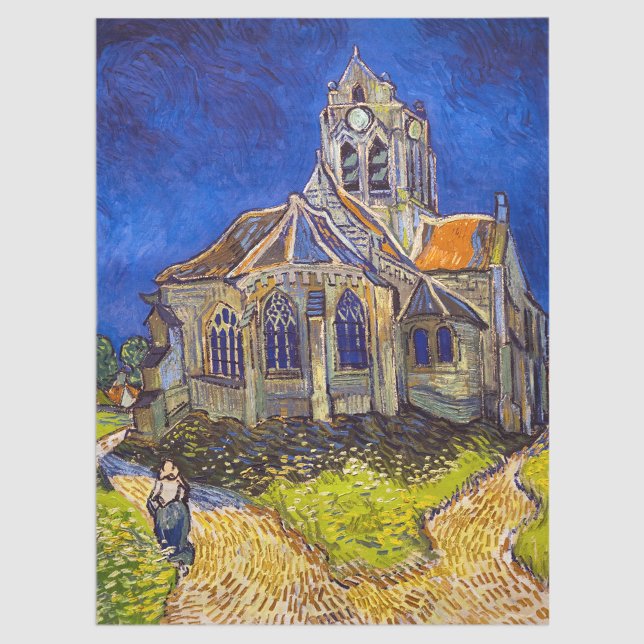 Papel De Seda Vincent van Gogh - A Igreja em Auvers (Criador carregado)