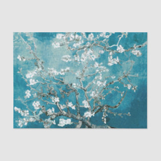 Papel De Seda Vincent Van Gogh Almond Blossoms Soft Teal