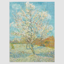 Papel De Seda Vincent van Gogh - Árvore Pêssega Rosa em Flor