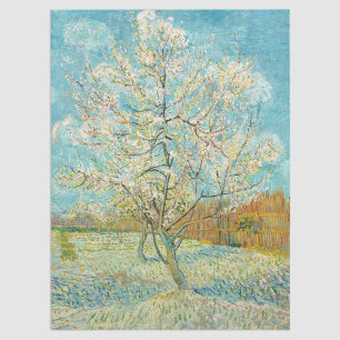 Papel De Seda Vincent van Gogh - Árvore Pêssega Rosa em Flor