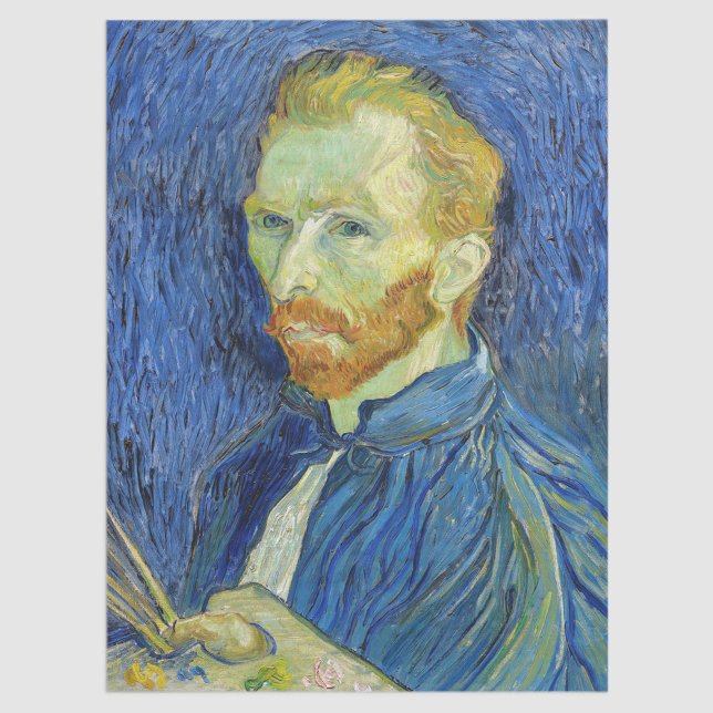 Papel De Seda Vincent van Gogh - Autorretrato com Paleta (Criador carregado)