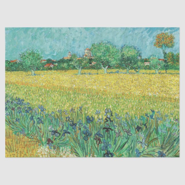 Papel De Seda Vincent van Gogh - Campo com irlandeses perto de A (Frente )