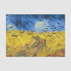 Papel De Seda Vincent van Gogh - Campo de Trigo com Corvos