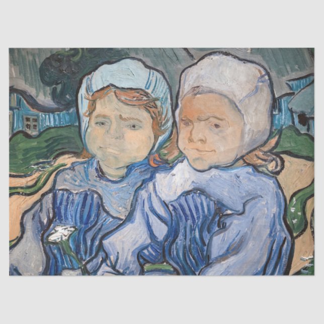 Papel De Seda Vincent van Gogh - Duas Meninas (Frente )